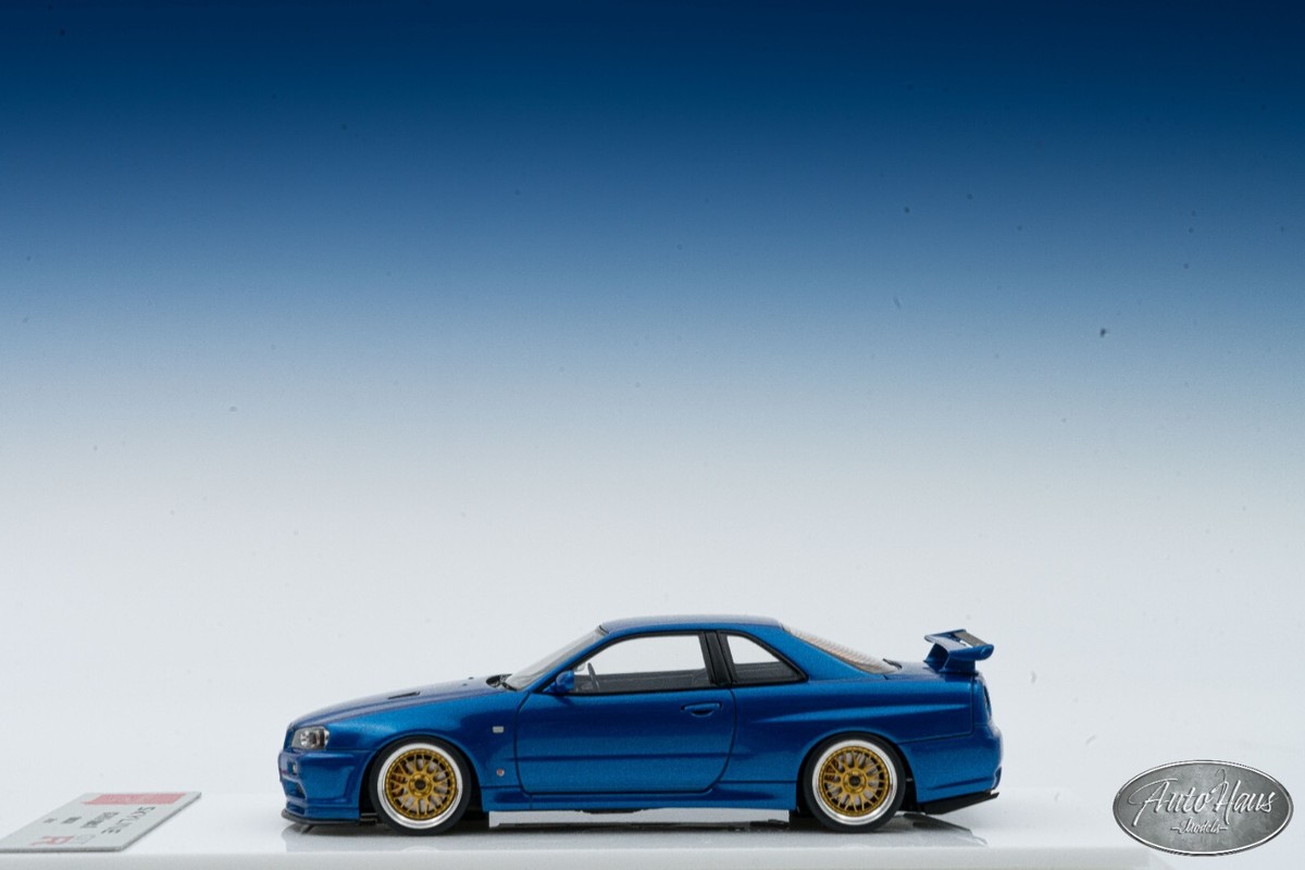 ミニカー Make up 1:43 R34 blue 1/43 Make Up Nissan Skyline GTR R34 V-Spec ll Blue BBS Gold | eBay