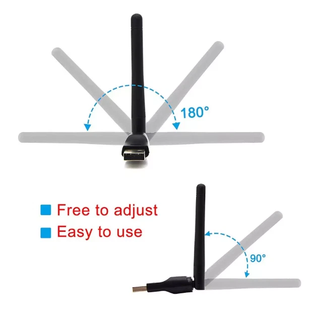 RT5370 USB WiFi Adapter 150Mbps Antenna Wireless Ralink per TV Box, PC, e altro - Immagine 4 di 4