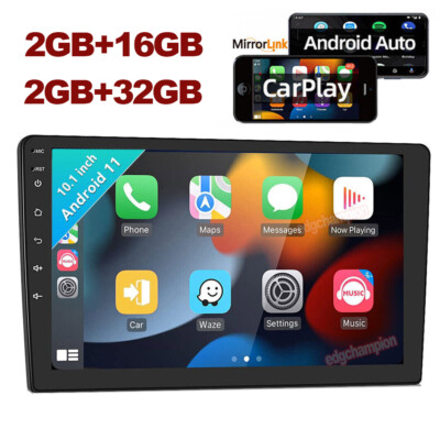 Android 11 Apple Carplay Double 2Din 10.1'' Car Stereo FM Player Radio GPS 2+32GB