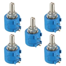 5PC 3590S-2-103L 10-Turn Rotary Wire Wound Precision Potentiometer Pot, 10K Ohm
