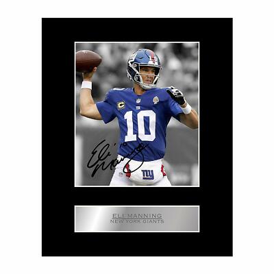 Eli Manning signiertes montiertes Foto Display New York Giants #01