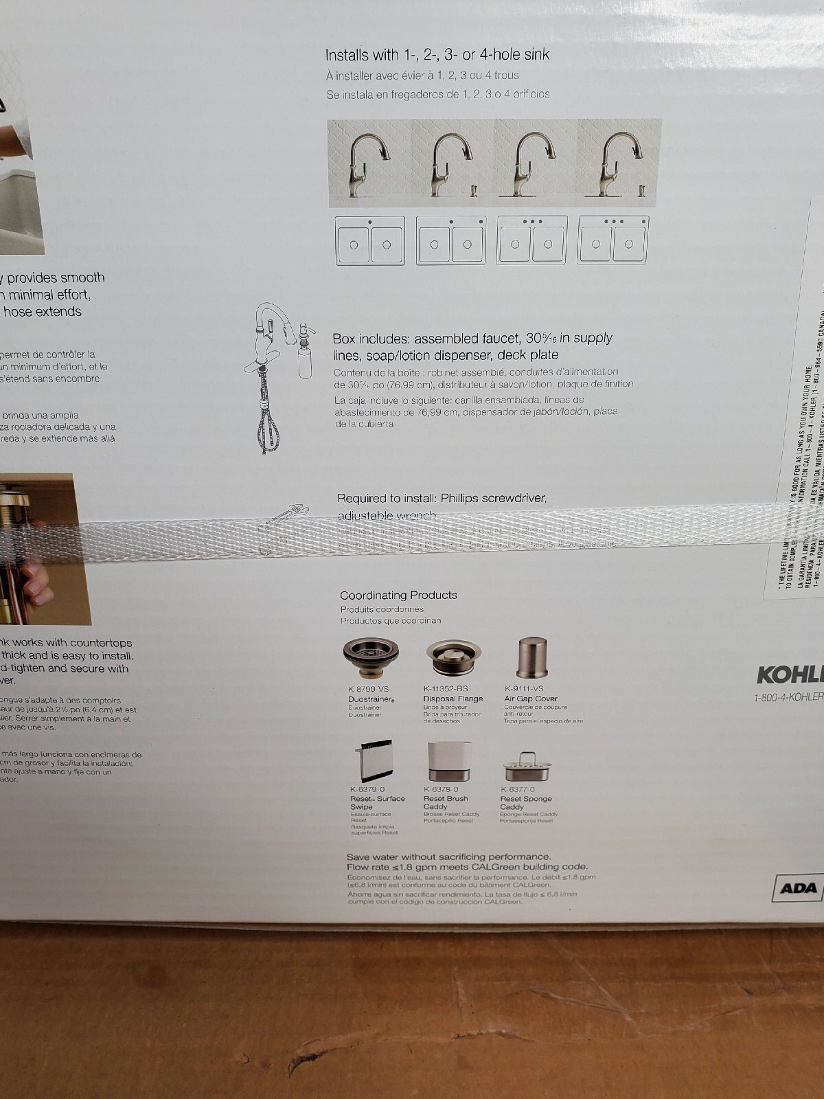 Brand new Kohler Worth Single-Handle Pull-Down Sprayer Kitchen Faucet 