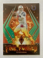 2021 Phoenix Peyton Manning Fire Forged Green SP FF-2 Colts Numbered 03/25