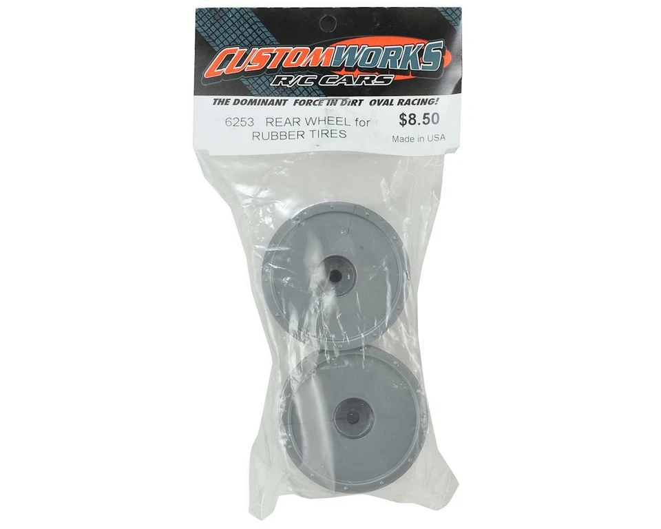 Custom Works Rubber Tire Dirt Oval Rear Wheel (2) [CSW6253] - Image 3 of 3