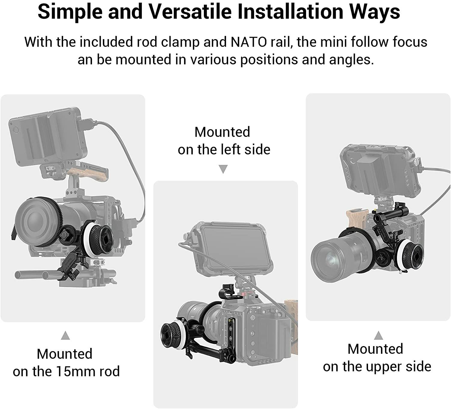 SmallRig Mini Follow Focus Lens Zoom Control Portable for DSLR Camera