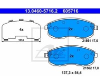 Bremsbelagsatz, Scheibenbremse Ate 13.0460-5716.2 FüR Nissan