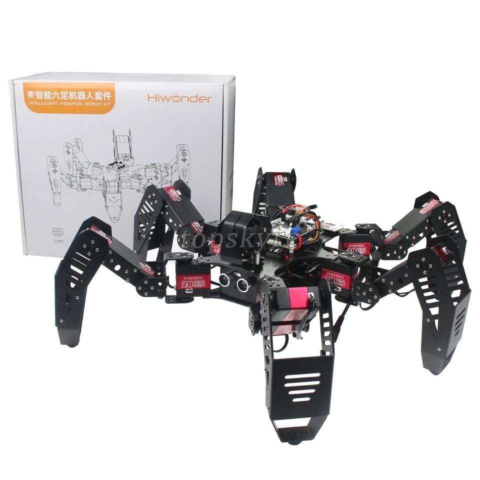 18DOF Hexapod Robot Spider Robot 2DOF PTZ with Main Board for Pi 4B/4G Finished - Image 3 of 4