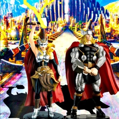 Marvel Comics Eaglemoss Thor Lady Thor Jane Foster & Mighty Thor Figures! NEW!