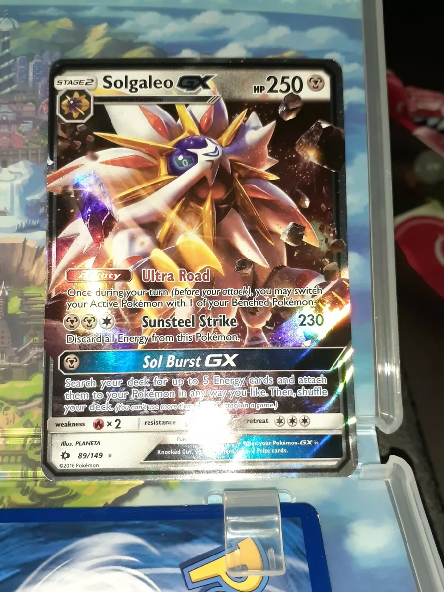 Solgaleo GX 89/149 Ultra Rare Base Set Pokemon Card Near Mint