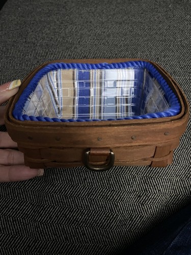 Longaberger Sort and Store Business Card Basket Protector Liner Deep Brown