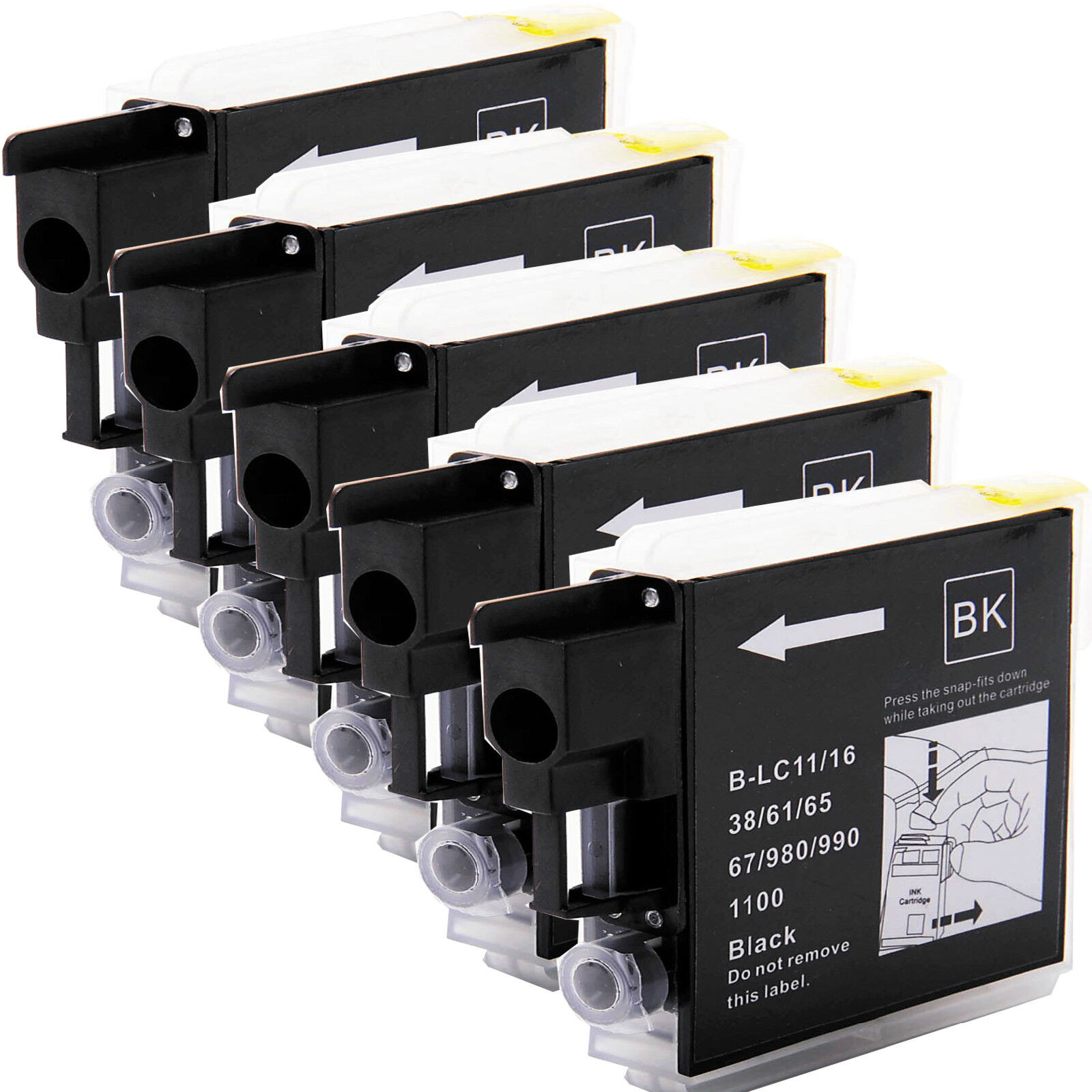 5pk LC-61 LC61 Black Ink for Brother MFC 250C 290C 490CW 495CN 5490CN 5890CN