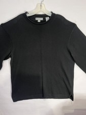 Wilke-Rodriguez Luxe Men's XL Cashmere Blend Sweater Black Mock Neck Pullover