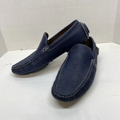 Brix, Men\'s Blue Casual Shoes, Size 13 Brix Dacio 09 Mens Navy Blue Slip on Loafers Boat Shoes  main image 4