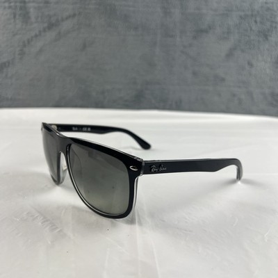Ray Ban RB4147 BOYFRIEND Sunglasses, 6039/71 Black on Clear / Grey Gradient