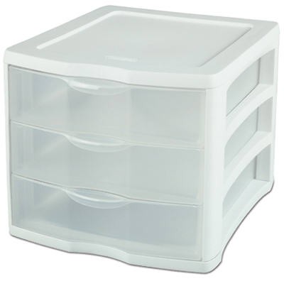4 Pack - Clearview 3-Drawer Organizer - 17918004