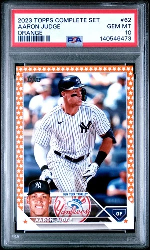 2023 Topps Complete Set #62 Aaron Judge Orange PSA 10