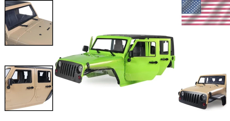 RC Car Hard Body Shell Kit - 313mm Wheelbase - Light Green - Image 2 of 4