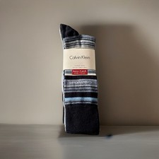 CALVIN KLEIN Men's Dress Socks 4 Pairs New Package Multi Color Large Size 10-13