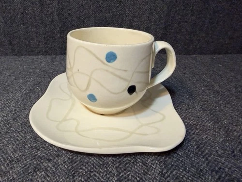 Vintage 1950's Red Wing Dinnerware Kermis Cup and Saucer Set