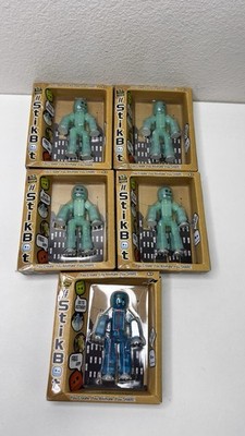 Zing Stikbot Figures Lot of 5 (4 Green + 1 Blue) TST616 Sealed Stop Motion