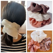 3 PCS Large Oversized Jumbo Chiffon Scrunchies with Elastic Band Hair Tie