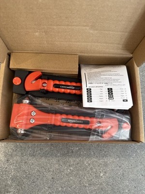 Amazon Basics Emergency Seat Belt Cutter & Window Hammer 2 Pack New Open Box