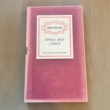 SONGS AND LYRICS Robert Herrick Peter Pauper Press Poetry Book w/Slipcase