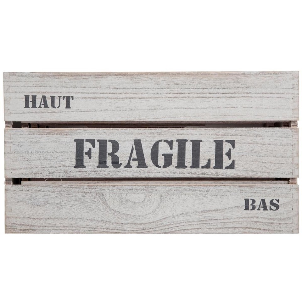 Lot de 6 Cagettes "Histoire" 40cm Blanc