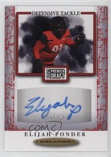 2021 Sage Premier Draft Red Elijah Ponder #A188 Auto 1cx3