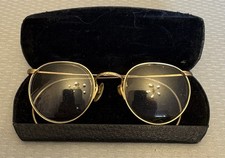 Antique Goldfilled Eyeglass Frames Etched Gold Artcraft Ful-Vue 1/20 12K GF Case