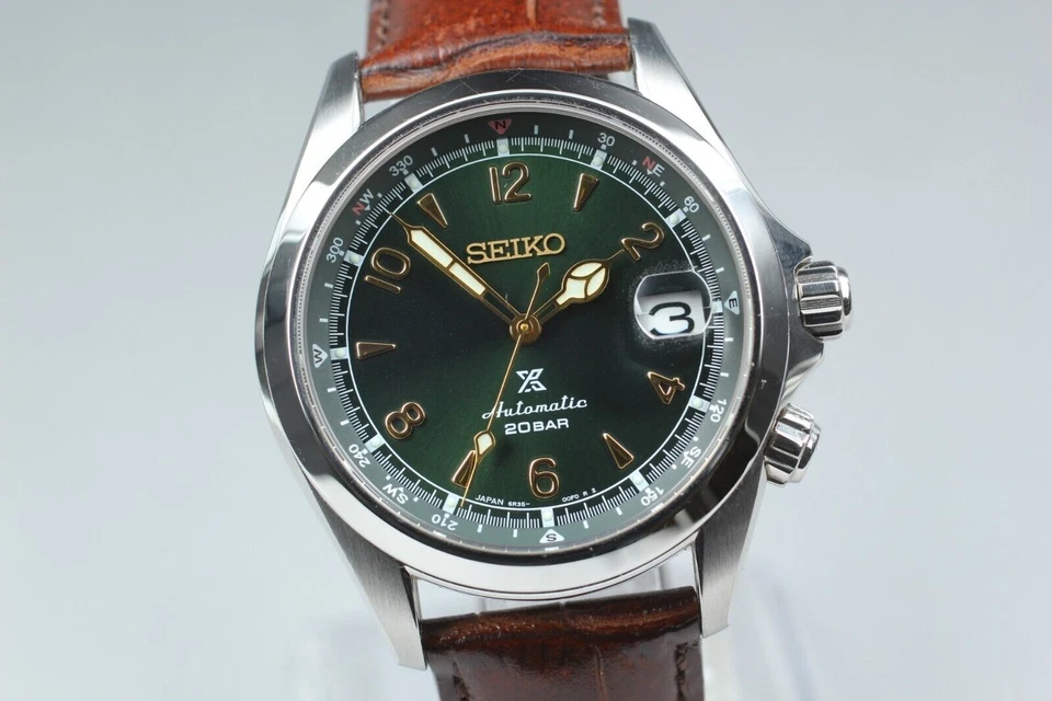 [MINT] Seiko Prospex Alpinist 6R35-00E0 Herren Automatik grünes Zifferblatt...