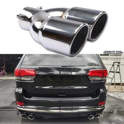 For Jeep Grand Rear Dual Exhaust Pipe Tail Muffler Tip Throat Tailpipe