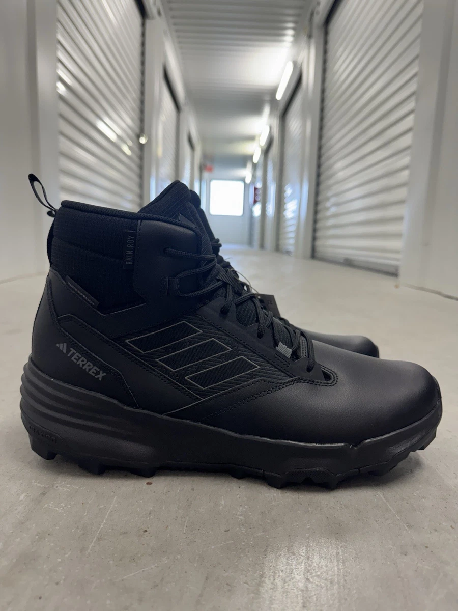 Adidas Terrex Mens Unity Leather Mid Rain Ready Hiking Boots Black Size 12 s-l500.jpg main image 3