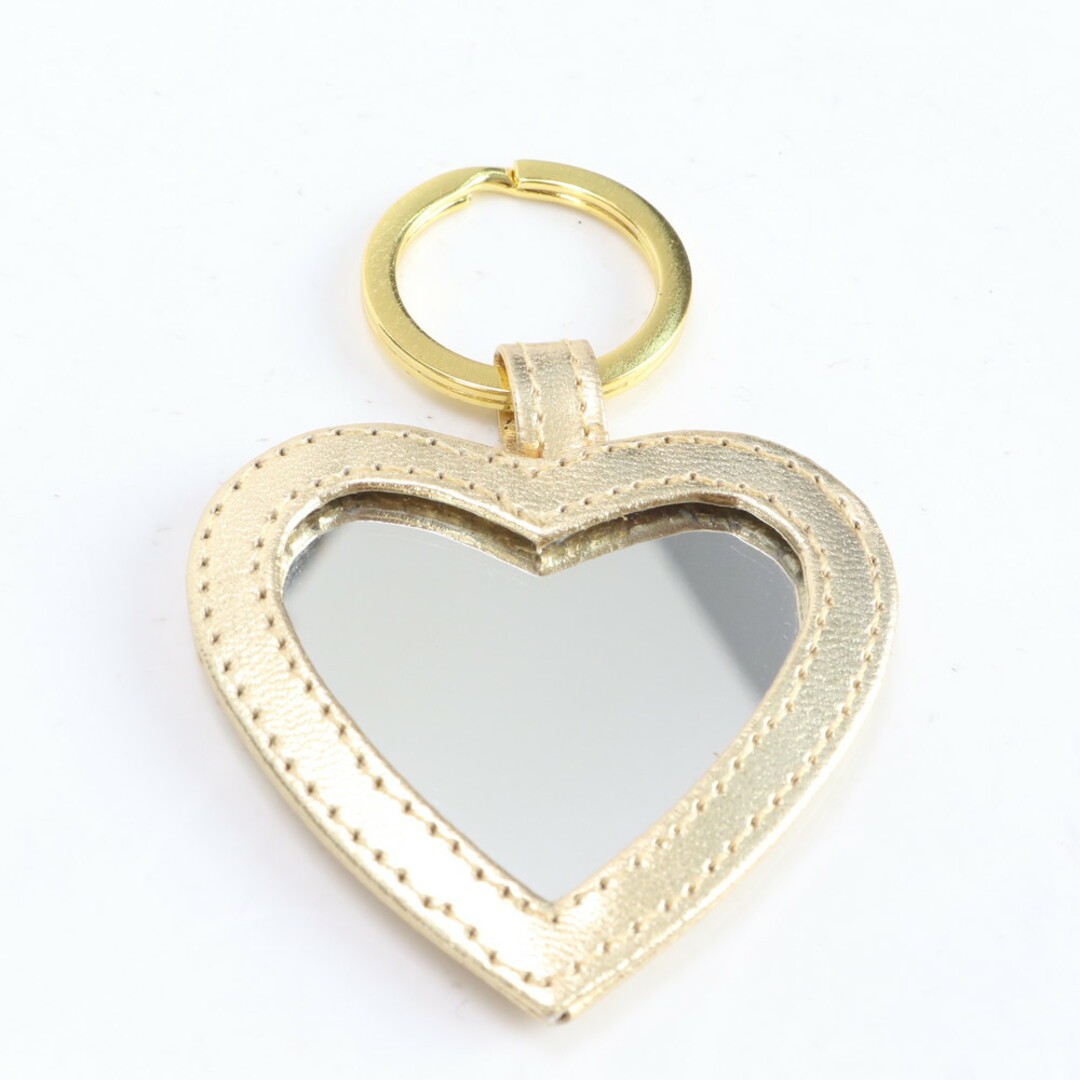 Portachiavi in pelle con ciondolo borsa a specchio cuore Ysl Yves Saint Laurent