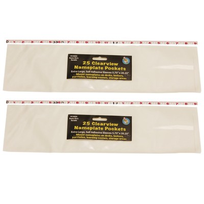 Clear View Self-Adhesive Extra Large Name Plate Pocket, 5.75-inch x 21-inch, ...