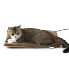 Petace Outdoor Heated Cat Bed, Soft Pet Heating Pad, Steel-Wrapped Cord, 19.7"x1