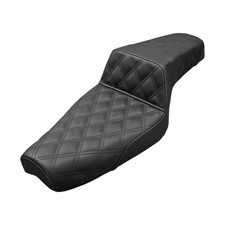 Saddlemen Step-Up Seat in Black w/ Lattice Stitched 807-03-175 Made in USA