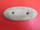 NATIVE AMERICAN HAND CARVED BOAT STONE PENDANT GORGET 1800S DRESS RARE ORIGINAL — photo 3
