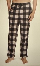 NWT Lucky Brand Men's Sleep Fleece Pant, Size 2XL, Gray/Black