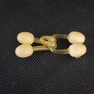 Vintage Womens Coat Replacement Clasp Cream Yellow Mid Century LaSalle Fastener