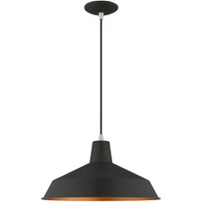 Livex Lighting 41183-04 Allison 1 Light 16 inch Black Mini Pendant Ceiling Light