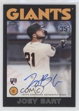 2021 Topps 1986 Baseball Series 2 Black 5/199 Joey Bart #86B-JB Auto w7v