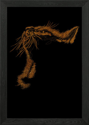 Katze gerahmtes Wandbild Poster Leinwanddruck Bild