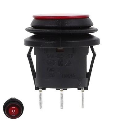 3 Pin Waterproof SPDT Rocker Off/On Toggle Button for Auto Boat
