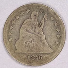 1876 Seated Liberty Silver Quarter 25C-Good