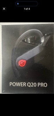 POWER Q20 PRO Wireless Bluetooth In-Ear Earbuds Ear-hook Double Earpieces Black