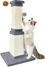 Cat Scratching Post for Indoor Cats, 32Inch Sisal Cat Scratcher