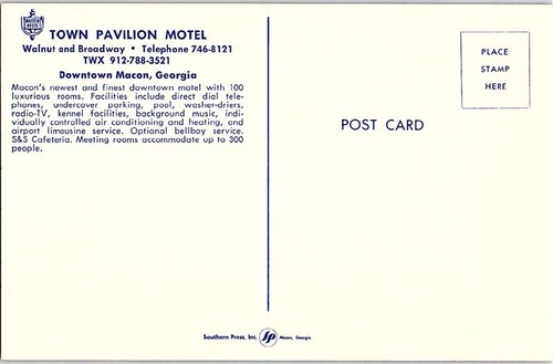 Postcard MOTEL SCENE Macon Georgia GA j/29 AI7507 - Picture 2 of 2