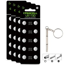 LR1130 AG10 Batteries, High Capacity SG10 389 189 40 Count Pack of 4