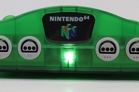 Nintendo 64 Clear Jungle Green Console Controller AC AV N64 NTSC REGION FREE